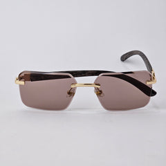 Rimless Wood - Unjaded - 22457 - Gold/Brown