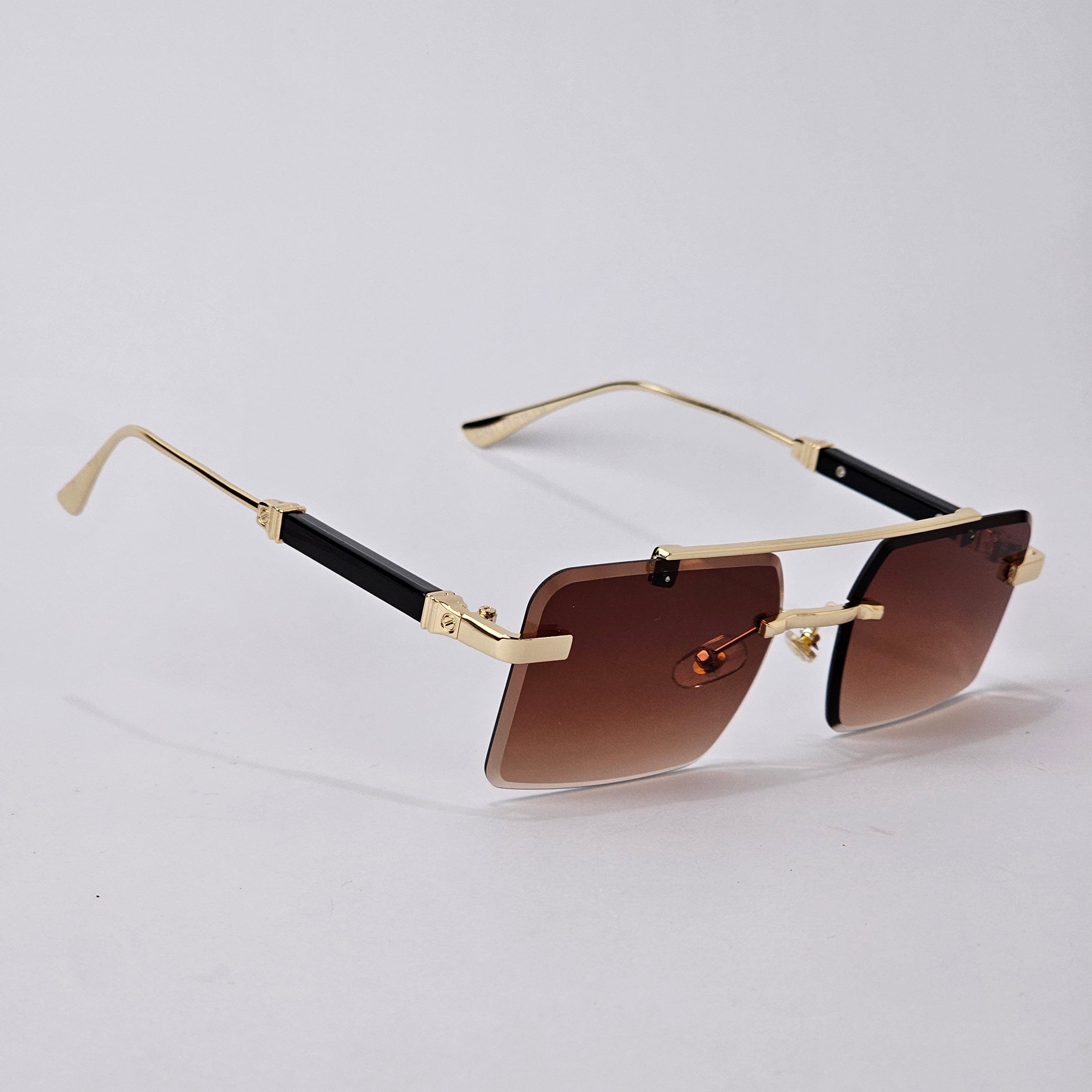 Rimless Bridge - Unjaded - 22451 - Gold/Brown