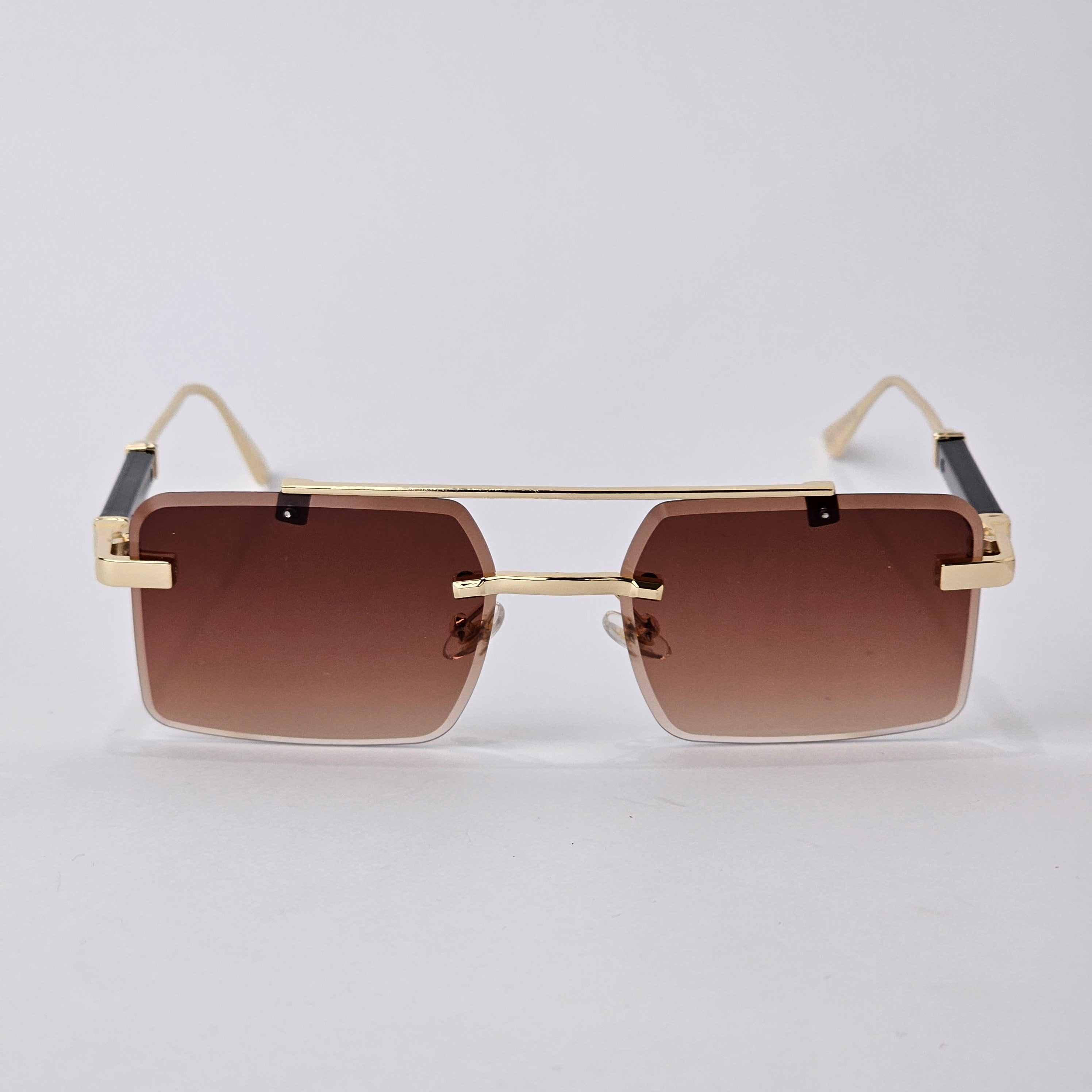Rimless Bridge - Unjaded - 22451 - Gold/Brown