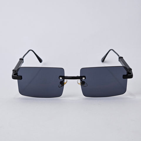 Rimless Rectangle - Unjaded - 22454 - Black