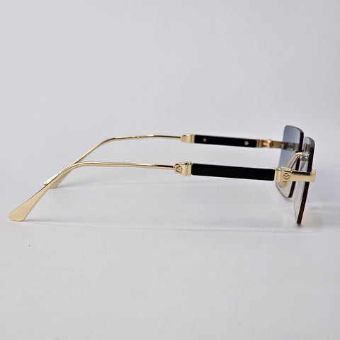 Rimless Rectangle - Unjaded - 22454 - Gold/Blue