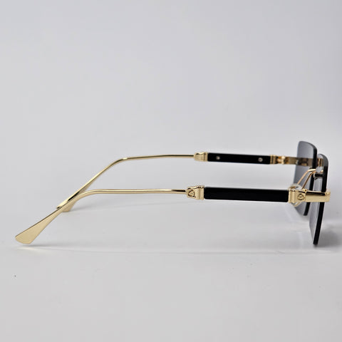 Rimless Rectangle - Unjaded - 22454 - Gold/Black