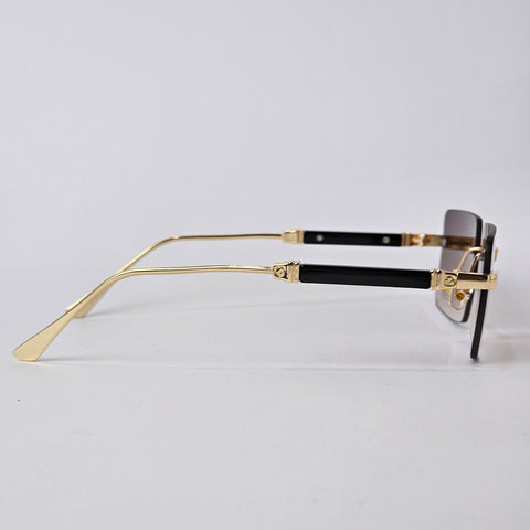 Rimless Rectangle - Unjaded - 22454 - Gold/Brown