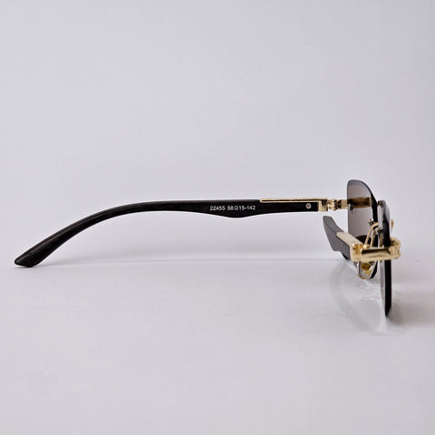 Rimless Sleek Wood - Unjaded - 22455 - Gold/Brown