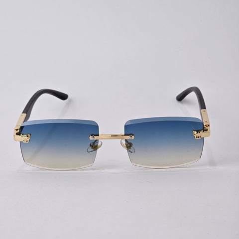 Rimless Sleek Wood - Unjaded - 22455 - Gold/Blue