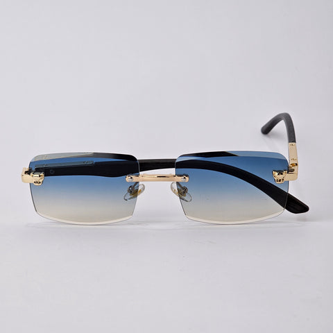 Rimless Sleek Wood - Unjaded - 22455 - Gold/Blue