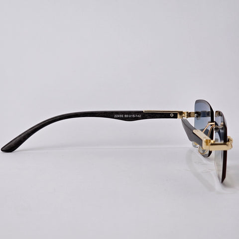 Rimless Sleek Wood - Unjaded - 22455 - Gold/Blue