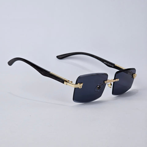 Rimless Sleek Wood - Unjaded - 22455 - Gold/Black