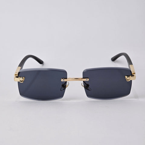Rimless Sleek Wood - Unjaded - 22455 - Gold/Black