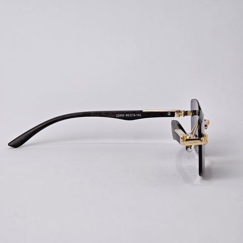 Rimless Sleek Wood - Unjaded - 22455 - Gold/Black