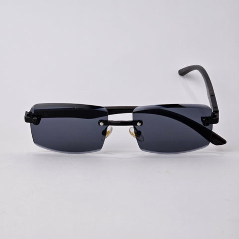 Rimless Sleek Wood - Unjaded - 22455 - Black