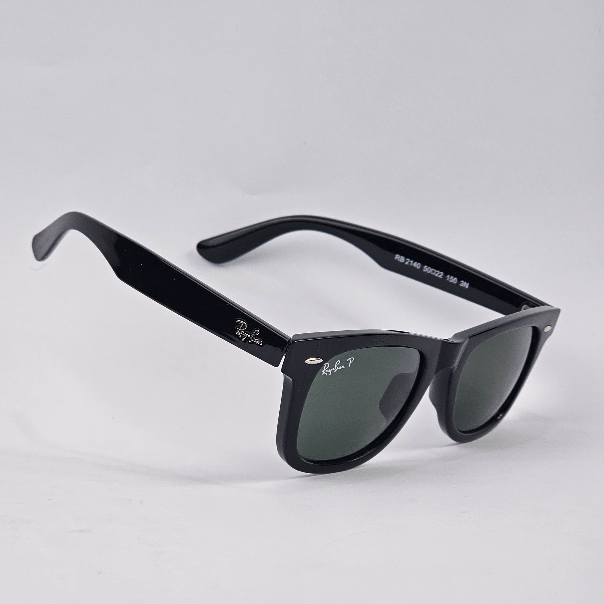 Classic Wayfarer RB Acetate 2140 Polarized Glass Black Standard (50-22) Matte