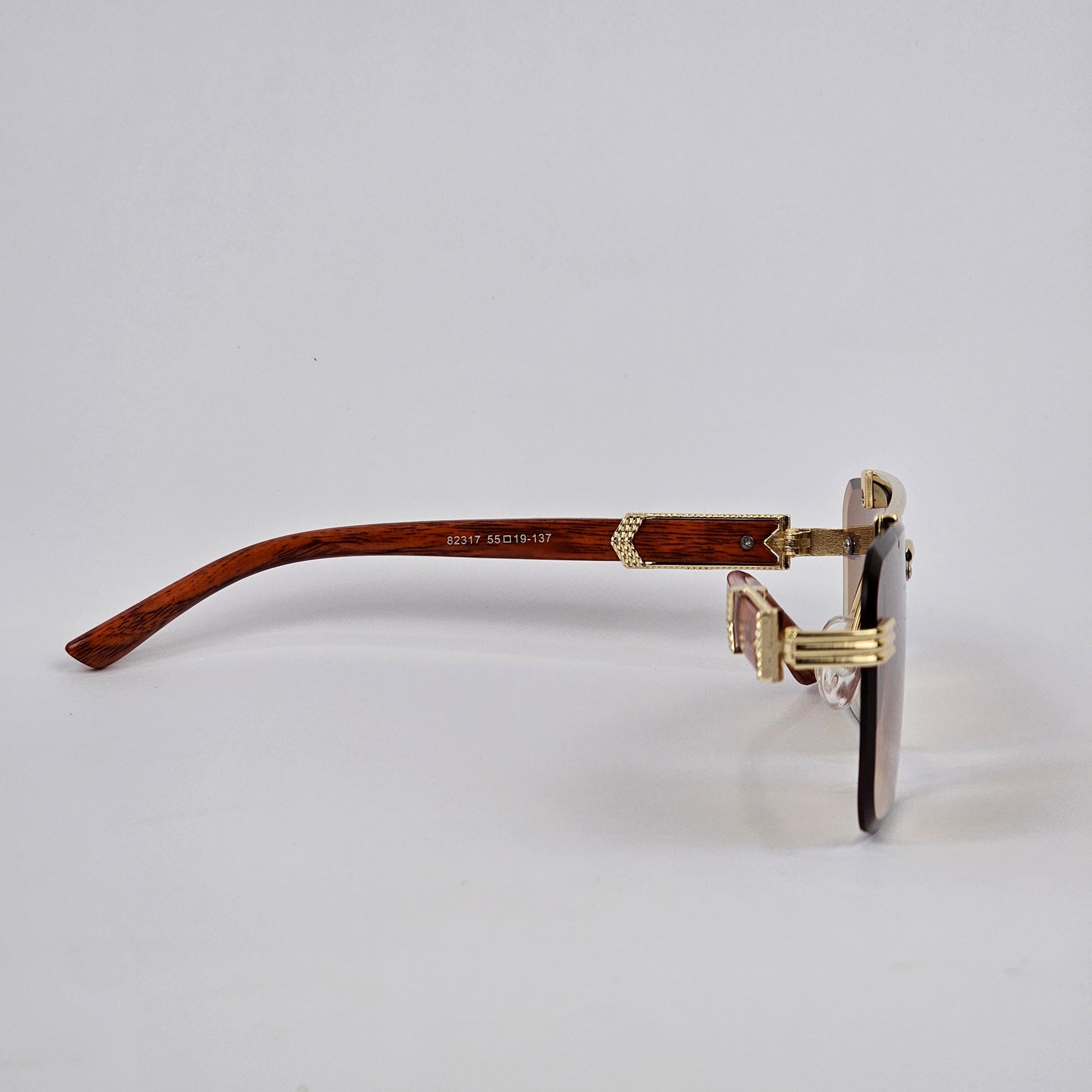 Cartier Rimless Wood - 82317 - Gold/Brown