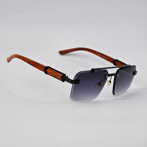 Cartier Rimless Wood - 82317 - Black
