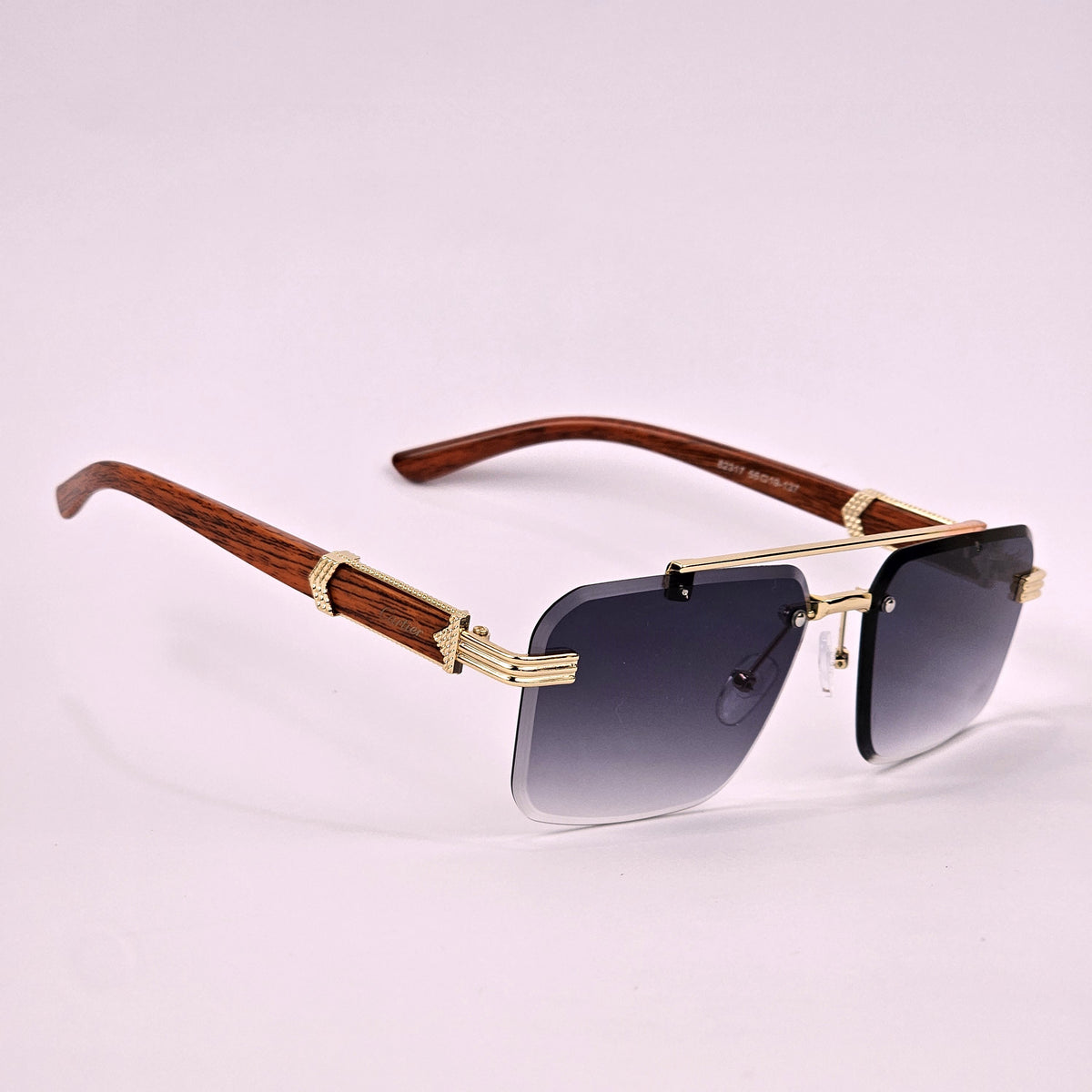 Cartier Rimless Wood - 82317 - Gold/Black