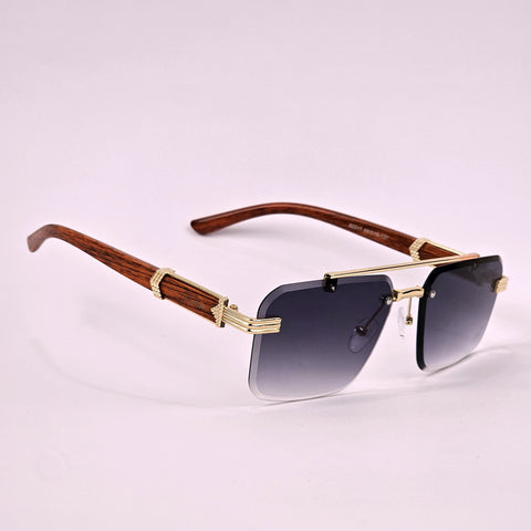 Cartier Rimless Wood - 82317 - Gold/Black