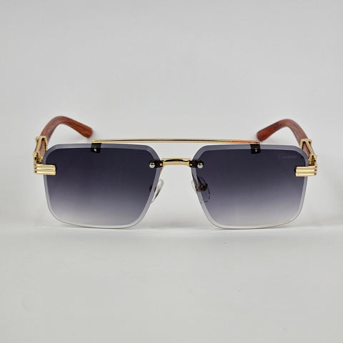 Cartier Rimless Wood - 82317 - Gold/Black