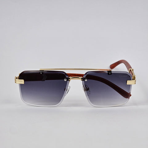 Cartier Rimless Wood - 82317 - Gold/Black