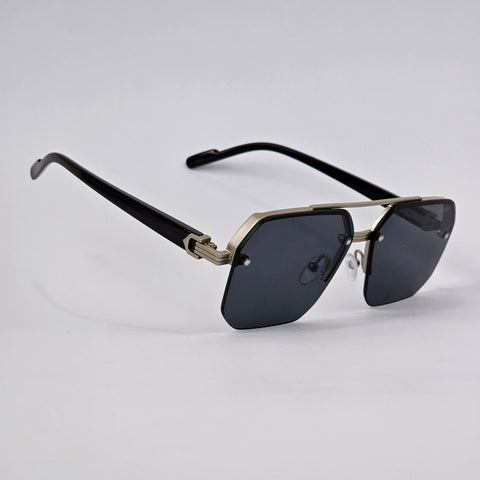 Cartier Rimless Aluminum Bridge - Silver/Black