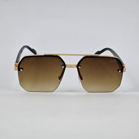 Cartier Rimless Aluminum Bridge - Gold/Brown