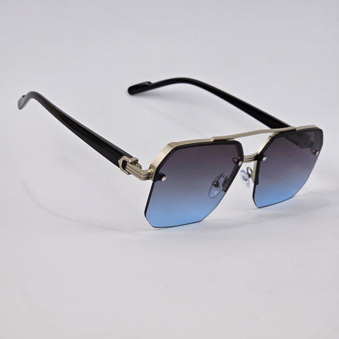 Cartier Rimless Aluminum Bridge - Silver/Blue