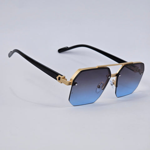 Cartier Rimless Aluminum Bridge - Gold/Blue