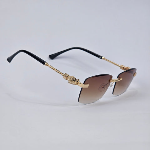Rimless Engravings - Unjaded - Gold/Brown