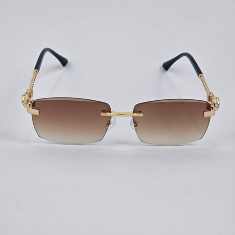 Rimless Engravings - Unjaded - Gold/Brown