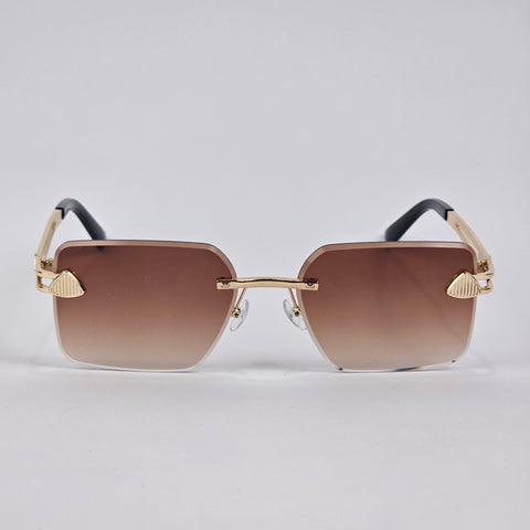 Rimless Triangle - Unjaded - Gold/Brown