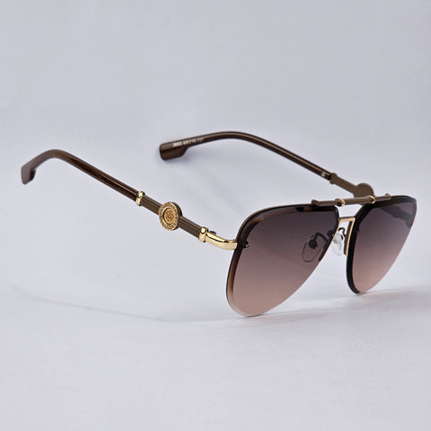 Bling Aviators - Versace - 2653 - Gold/Brown