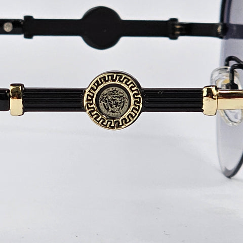 Bling Aviators - Versace - 2653 - Gold/Black