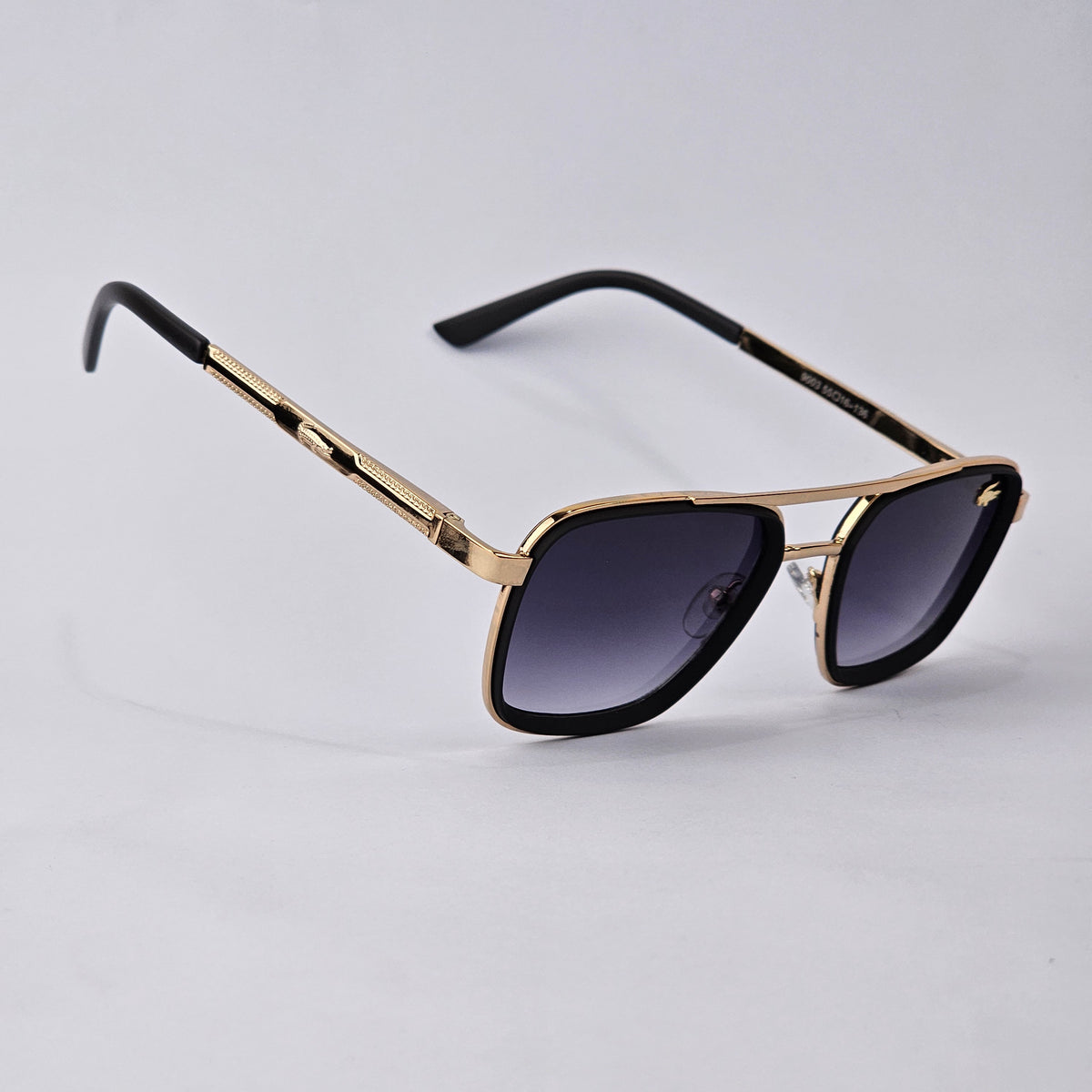 Square Aviators - Lacoste - 9003 - Gold/Black - Unisex