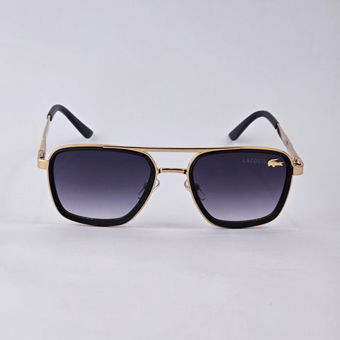 Square Aviators - Lacoste - 9003 - Gold/Black - Unisex