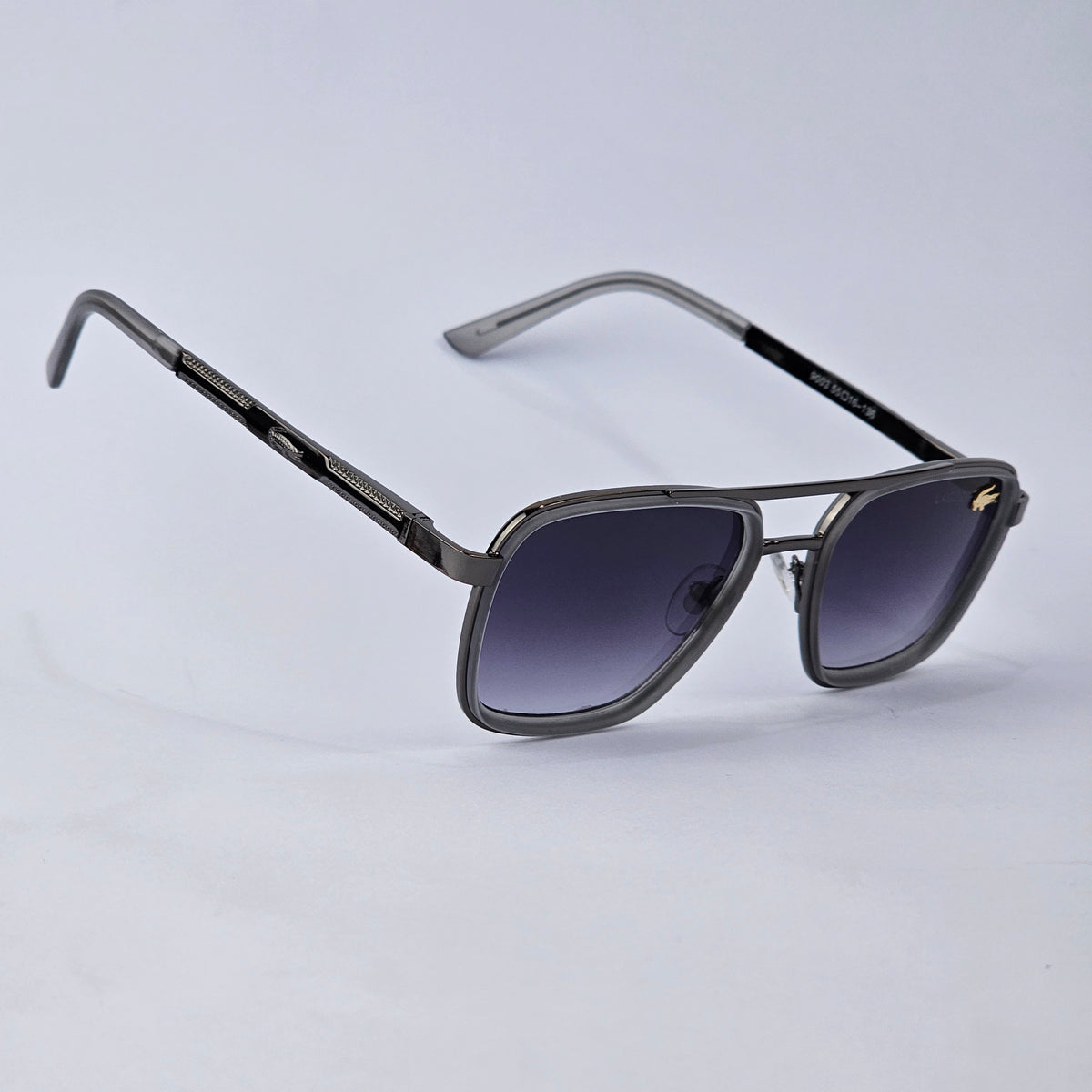Square Aviators - Lacoste - 9003 - Gun Metal/White - Unisex