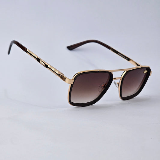 Square Aviators - Lacoste - 9003 - Gold/Brown - Unisex
