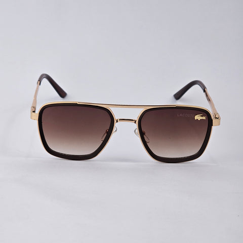 Square Aviators - Lacoste - 9003 - Gold/Brown - Unisex