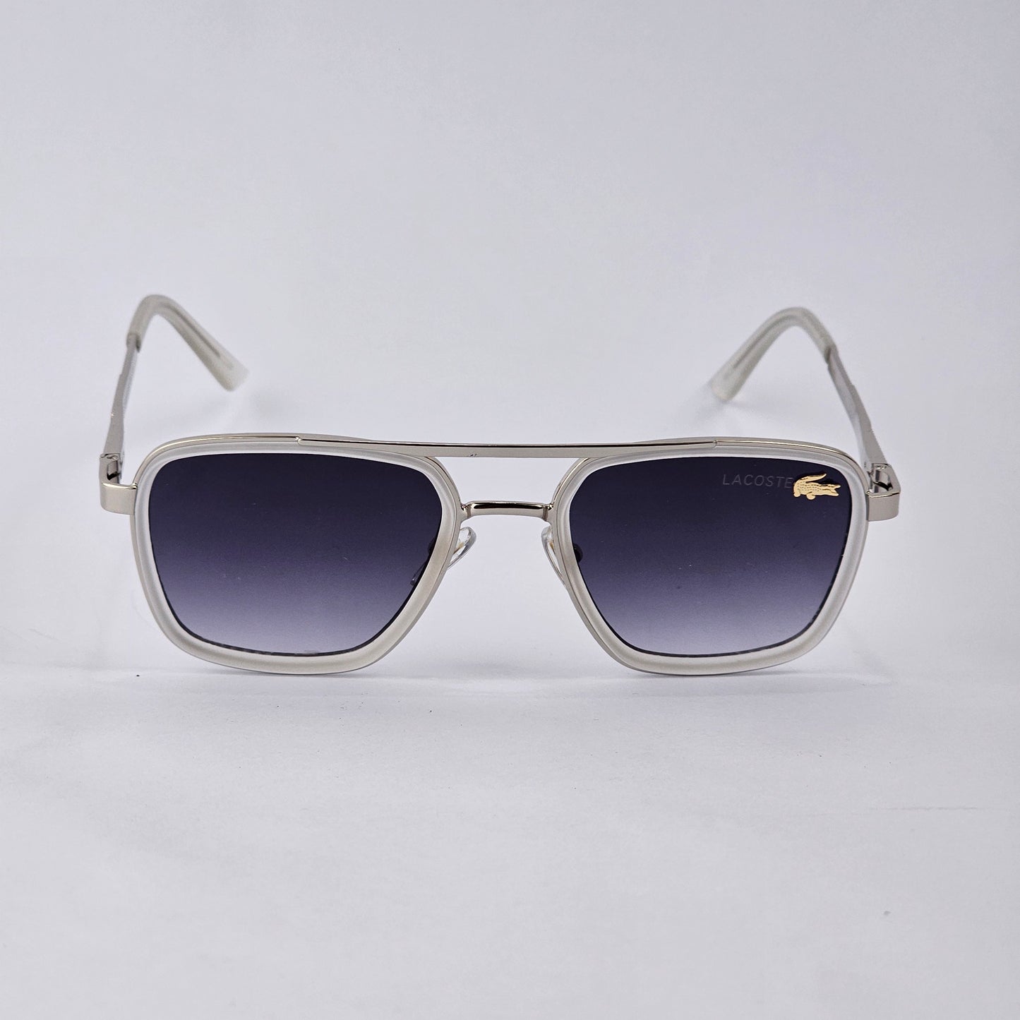 Square Aviators - Lacoste - 9003 - Silver/White - Unisex