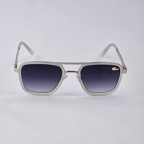 Square Aviators - Lacoste - 9003 - Silver/White - Unisex