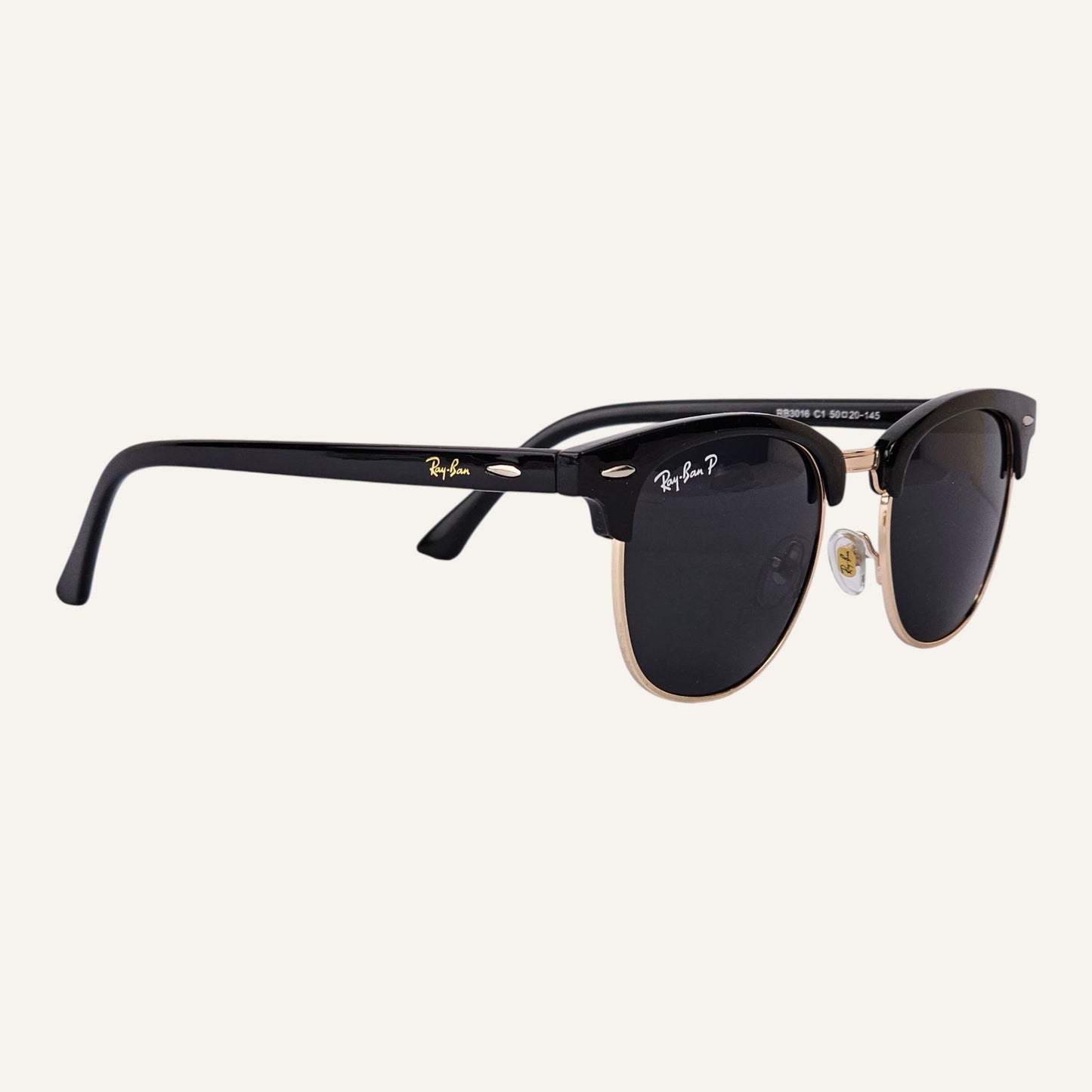 Club Master Round - RB - 3016 - Gold (Polarised) - Unisex