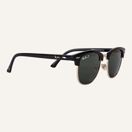 Club Master Round - RB - 3016 - Gold/Green (Polarised) - Unisex