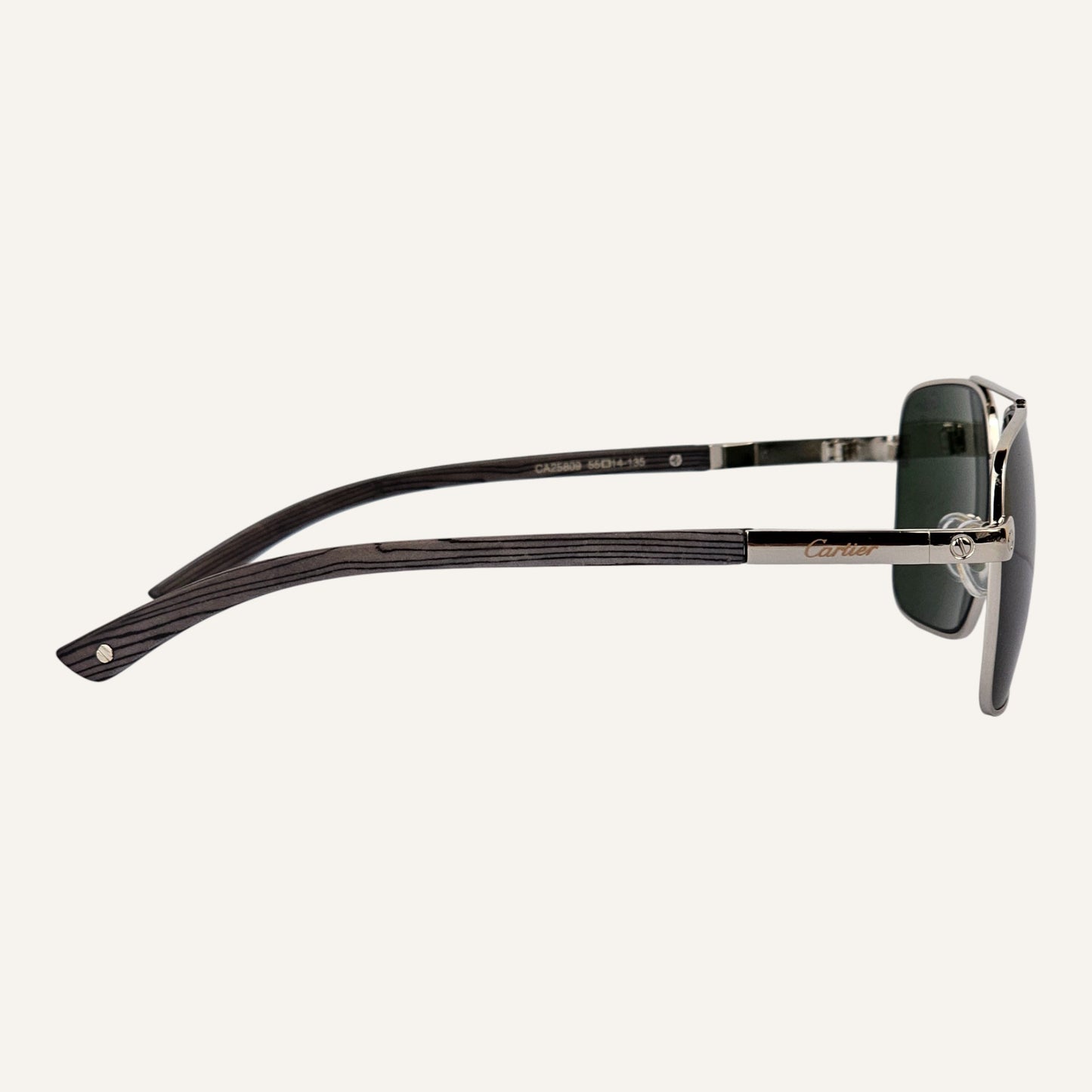High Aviators - Cartier - Silver/Green - CA25811