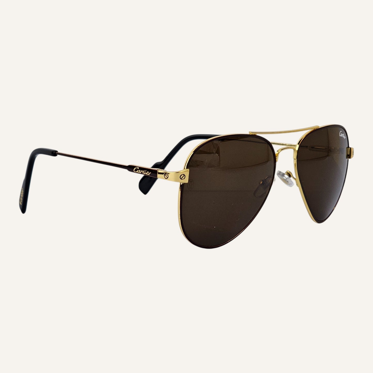 Classic Aviator - Cartier - Gold/Brown - T8200708 - Unisex