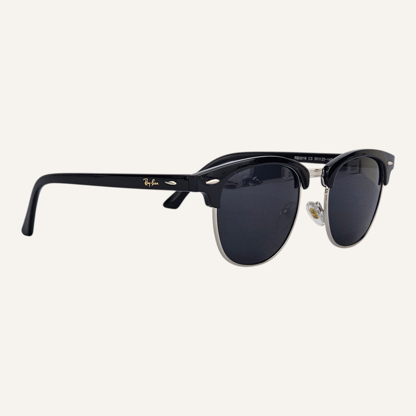 Club Master Round - RB - 3016 - Silver/Black (Polarised) - Unisex