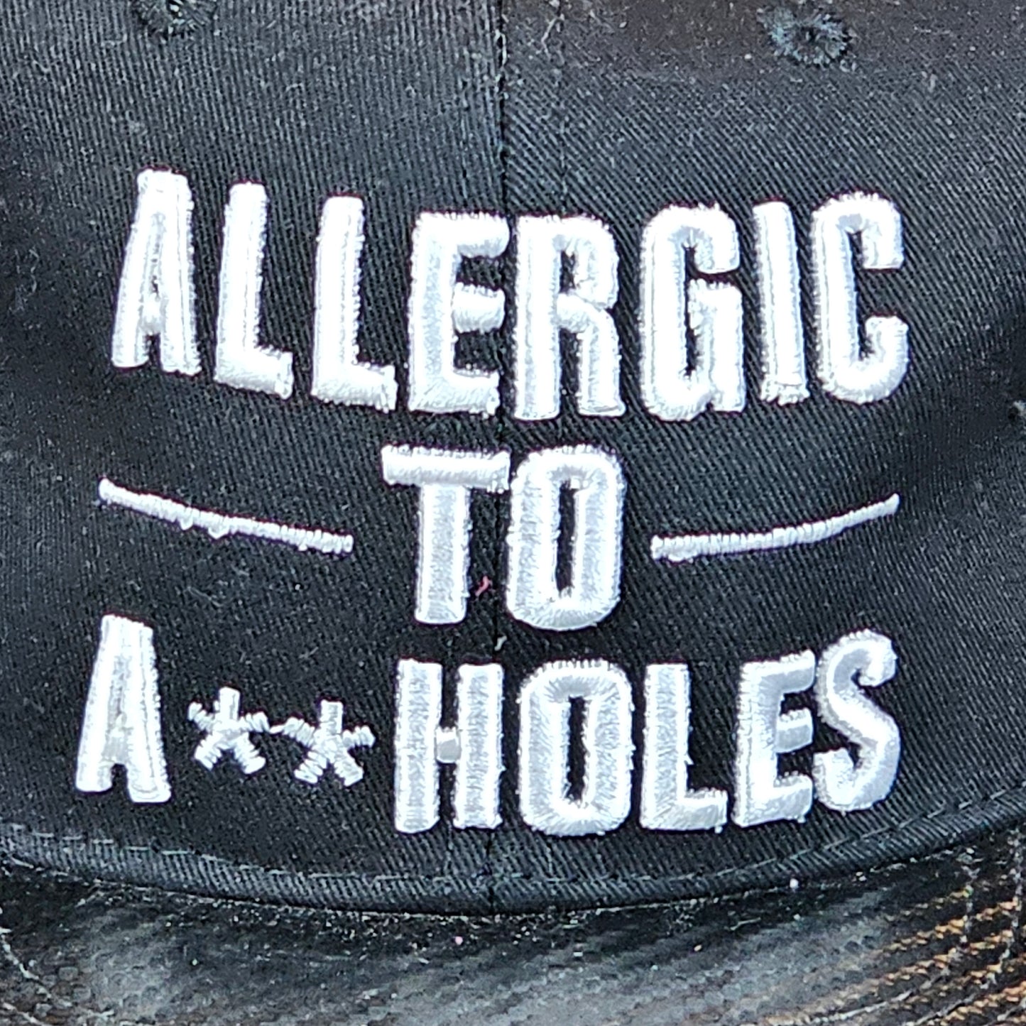 Allergic to A**holes - White/Black - Snapback