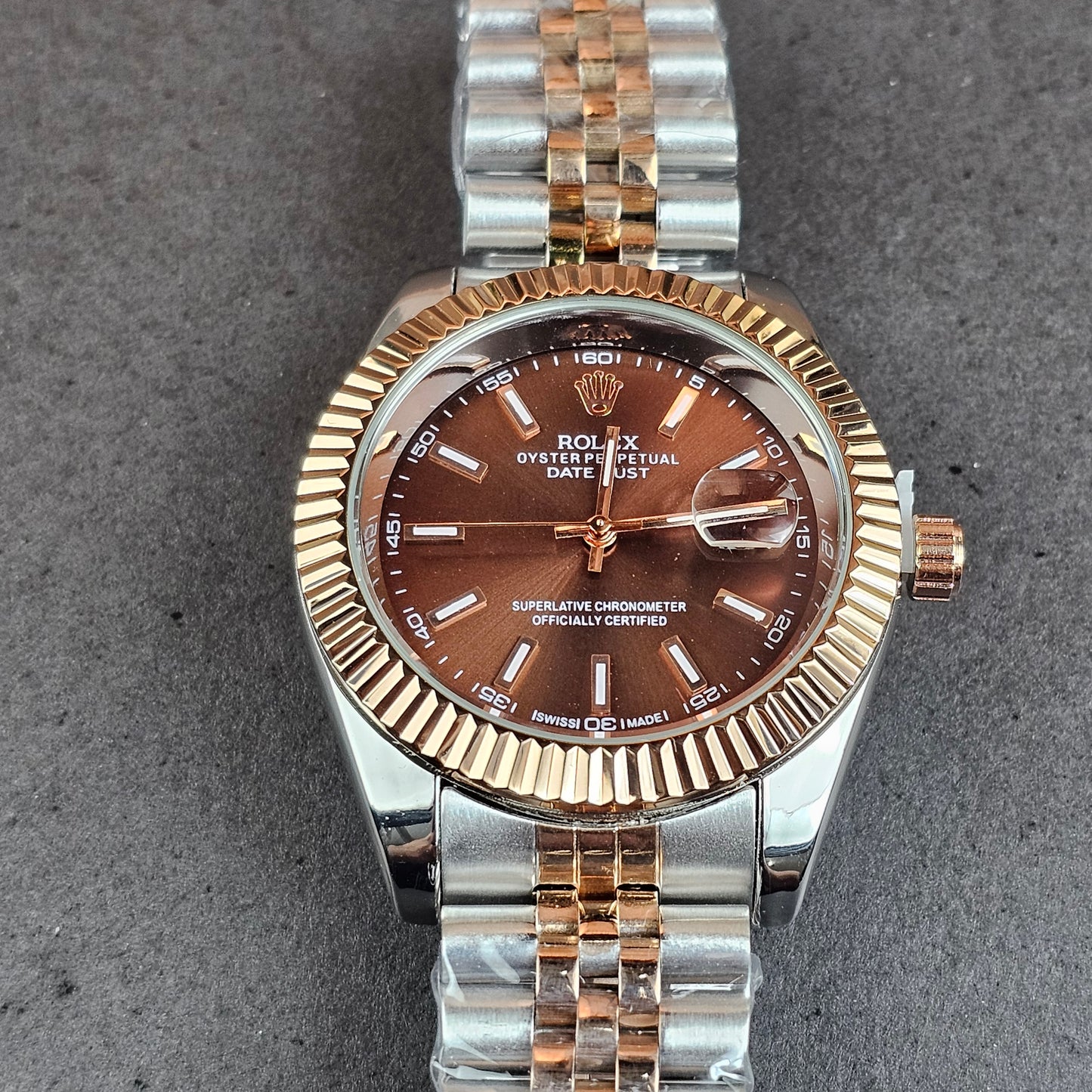 Rolex Oyster Perpetual - Silver - Silver Metal Chain