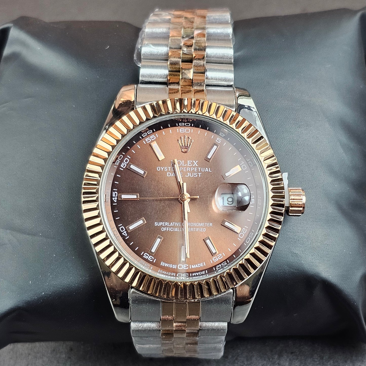 Rolex Oyster Perpetual - Silver - Silver Metal Chain