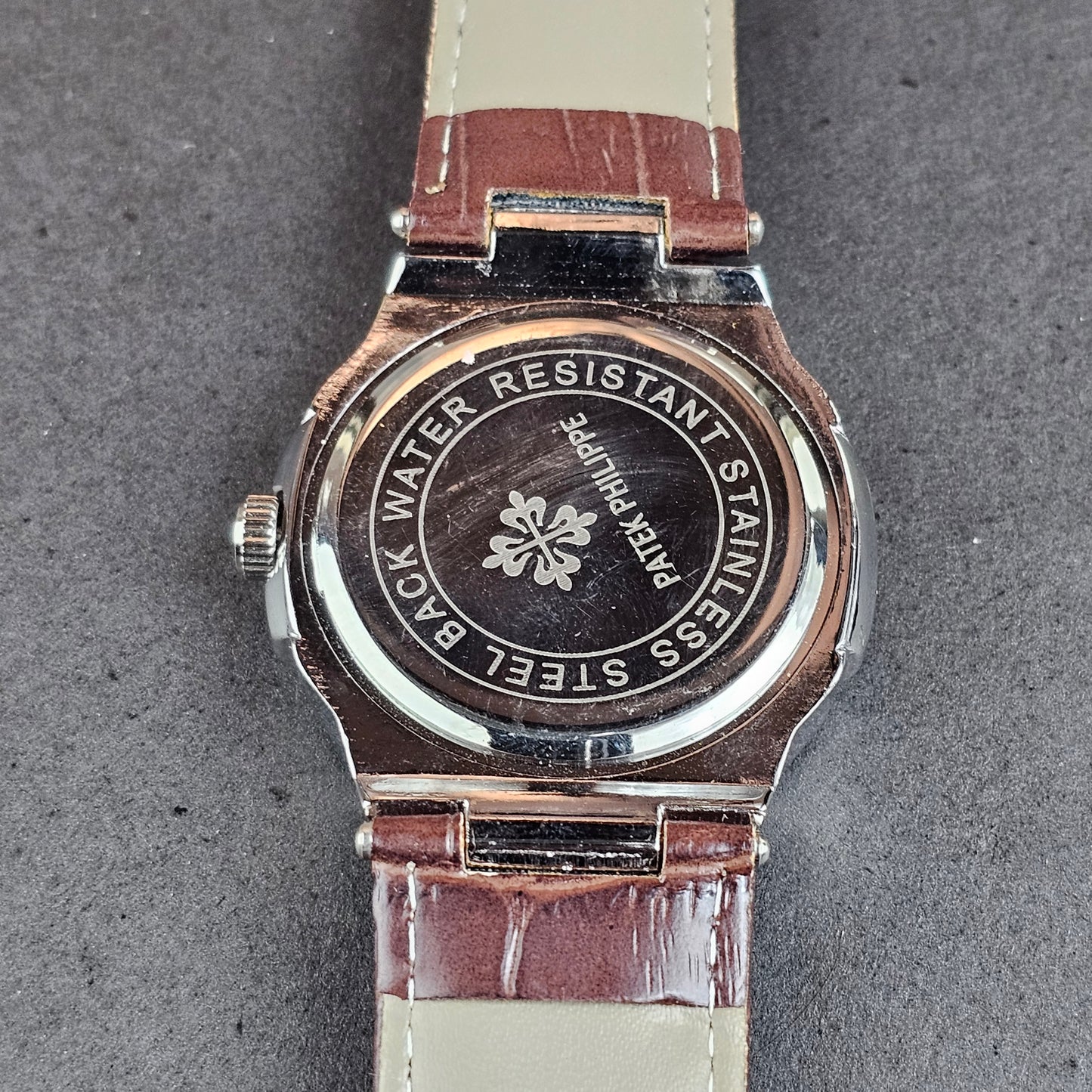 Patek Philippe - Silver - Brown Leather Strap