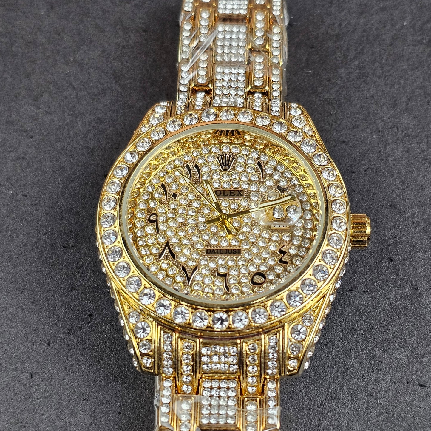 Rolex (ICED) - Gold - Gold Metal Chain