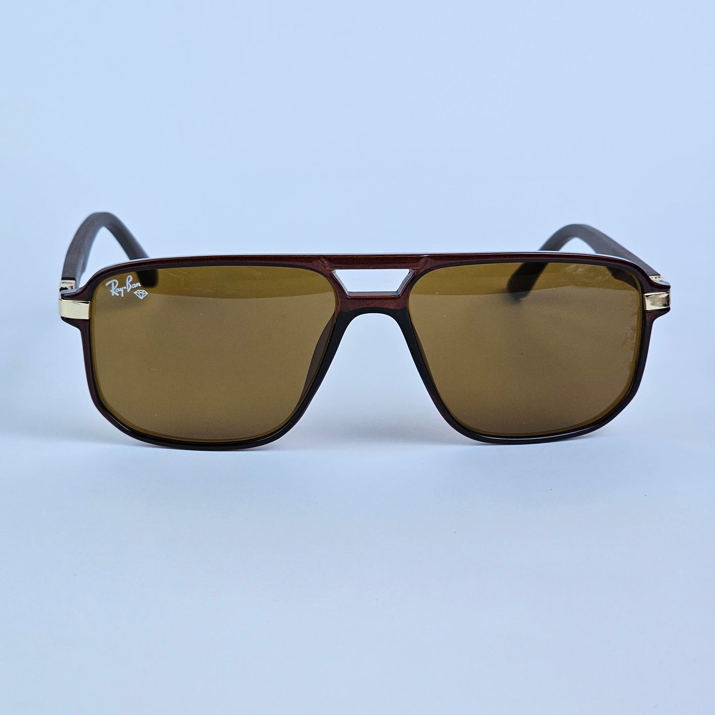 Wayfarer Double Bridge - 8220 - RB - Gold/Brown - Unisex