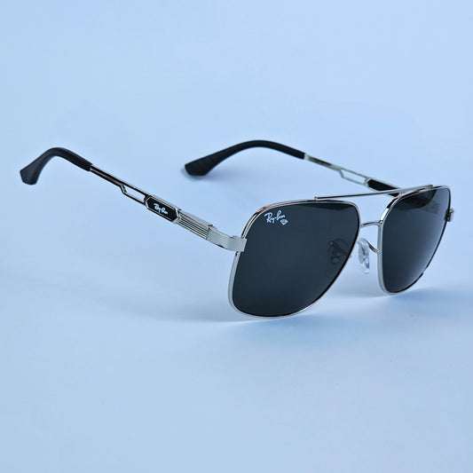 Skeleton Aviators - RB - 5728 -  Silver/Black lens - Unisex